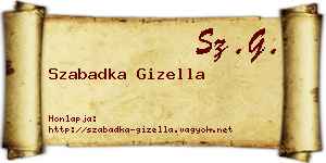 Szabadka Gizella névjegykártya